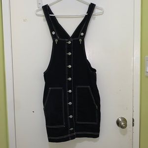 Blue Spice navy blue overall dress.